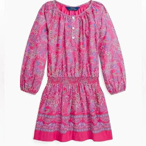 Polo Ralph Lauren Paisley Long Sleeve Print Dress